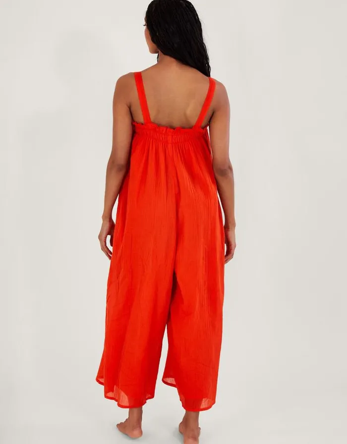 Monsoon Eve Plain Jumpsuit Orange Women Beachwear and Swimwear Monsoon Eve Plain Jumpsuit Orange Women Beachwear and Swimwear