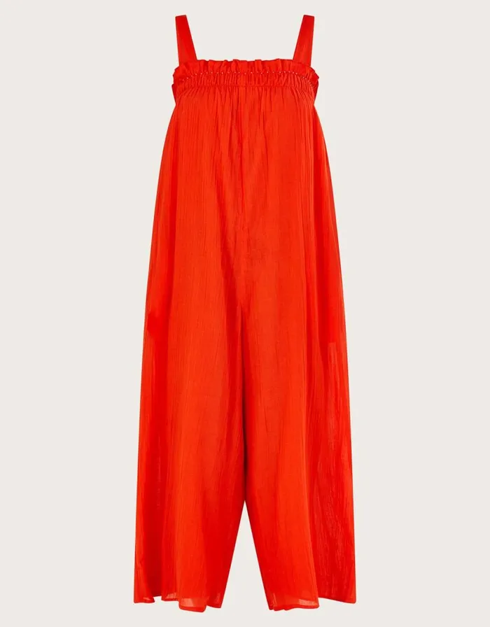 Monsoon Eve Plain Jumpsuit Orange Women Beachwear and Swimwear Monsoon Eve Plain Jumpsuit Orange Women Beachwear and Swimwear