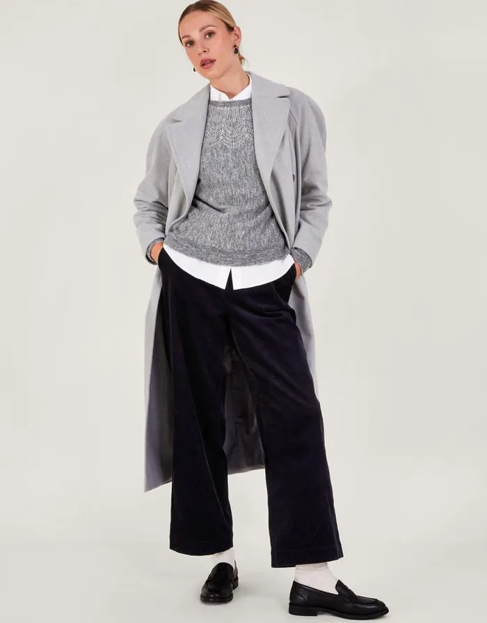 Monsoon Evie Embellished Jumper Grey Women Knitwear Monsoon Evie Embellished Jumper Grey Women Knitwear