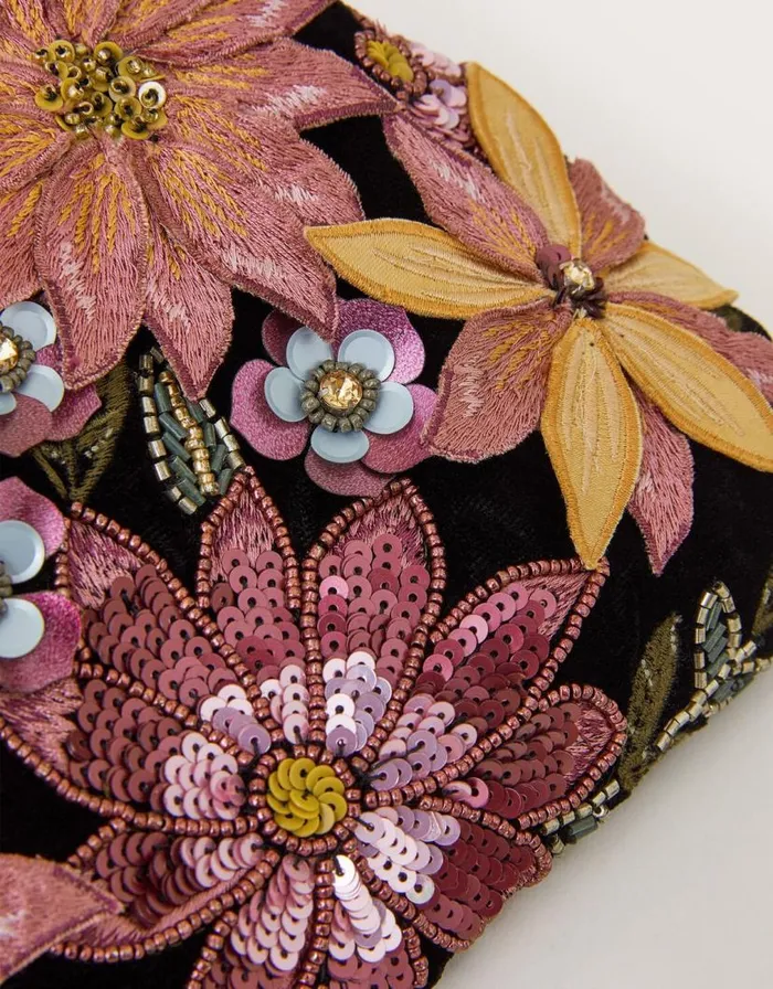 Monsoon Flo Floral Embellished Clutch Bag Women Bags and Purses Monsoon Flo Floral Embellished Clutch Bag Women Bags and Purses