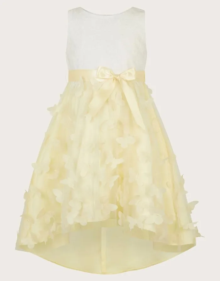 Monsoon Flutter Butterfly 3D Dress Yellow Children Dresses Monsoon Flutter Butterfly 3D Dress Yellow Children Dresses