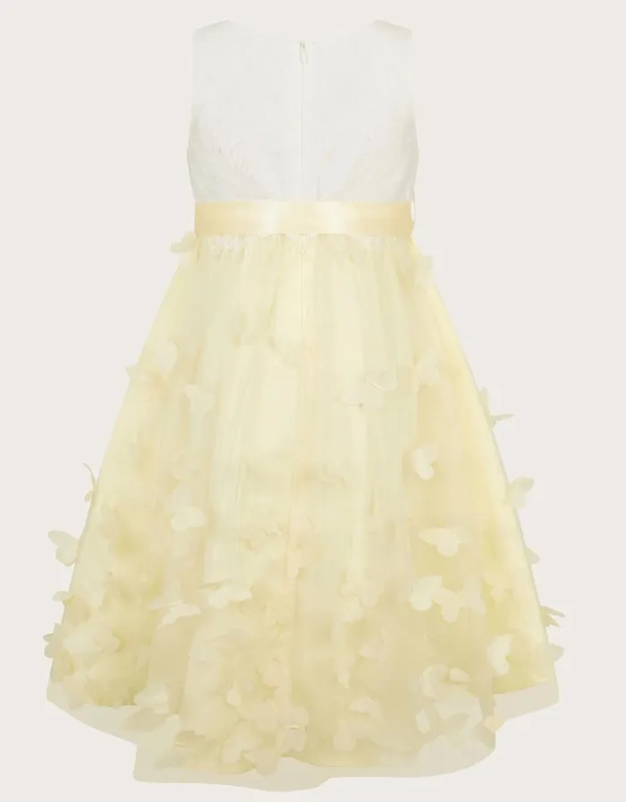 Monsoon Flutter Butterfly 3D Dress Yellow Children Dresses Monsoon Flutter Butterfly 3D Dress Yellow Children Dresses