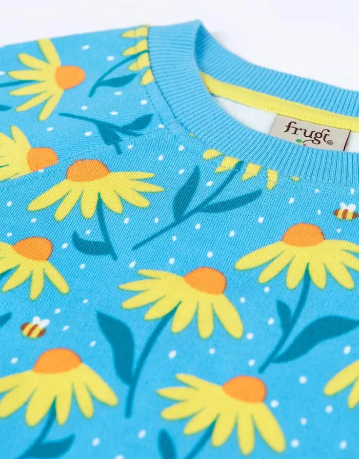 Monsoon Frugi Floral Print Jumper Blue Children Knitwear and Cardigans Monsoon Frugi Floral Print Jumper Blue Children Knitwear and Cardigans