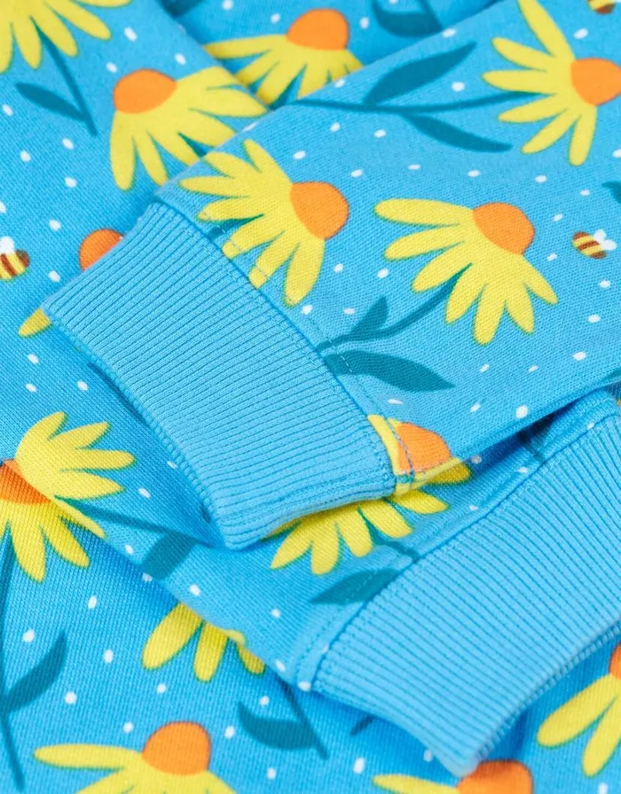 Monsoon Frugi Floral Print Jumper Blue Children Knitwear and Cardigans Monsoon Frugi Floral Print Jumper Blue Children Knitwear and Cardigans