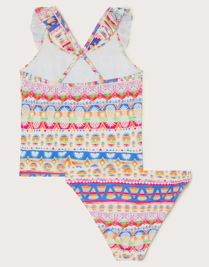 Monsoon Fruit Stripe Tankini Set Orange Children Beachwear and Swimwear Monsoon Fruit Stripe Tankini Set Orange Children Beachwear and Swimwear