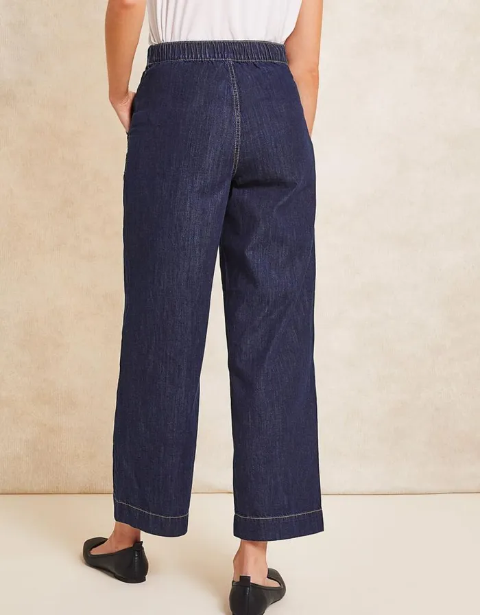 Monsoon Harper Short Wide Leg Crop Jeans Blue Women Trousers and Jeans Monsoon Harper Short Wide Leg Crop Jeans Blue Women Trousers and Jeans