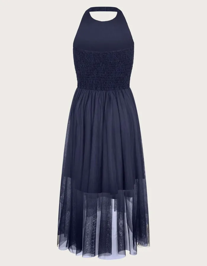 Monsoon Hayley Halter Lace Prom Dress Blue Children Dresses Monsoon Hayley Halter Lace Prom Dress Blue Children Dresses