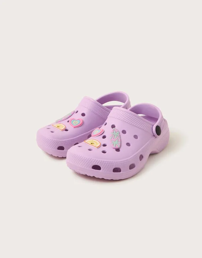 Monsoon Heart Clogs Purple Children Casualwear Collection
