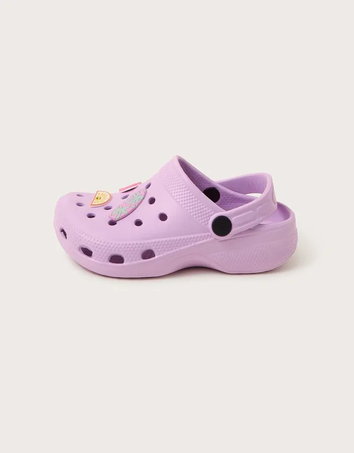 Monsoon Heart Clogs Purple Children Casualwear Collection Monsoon Heart Clogs Purple Children Casualwear Collection
