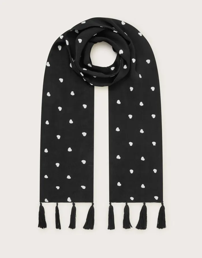 Monsoon Heart Embroidered Scarf Women Scarves Monsoon Heart Embroidered Scarf Women Scarves