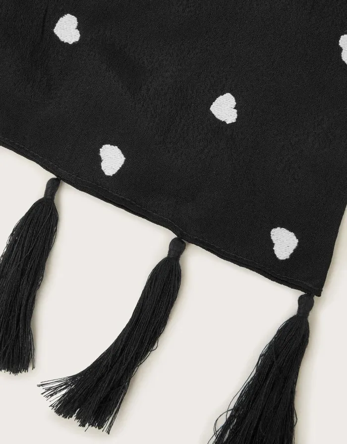 Monsoon Heart Embroidered Scarf Women Scarves Monsoon Heart Embroidered Scarf Women Scarves