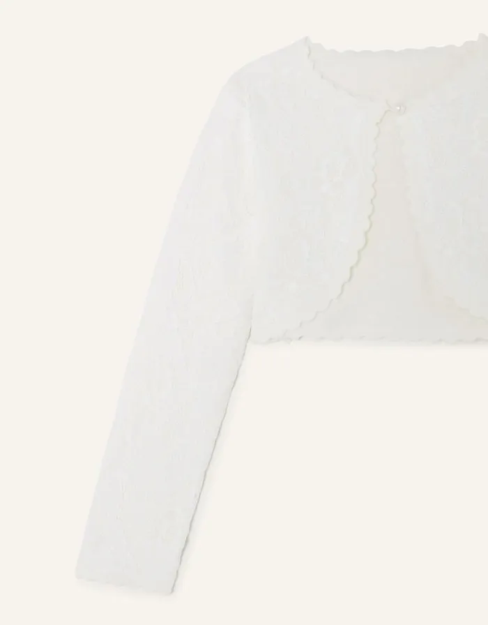 Monsoon Lace Cardigan Ivory Children Partywear Monsoon Lace Cardigan Ivory Children Partywear