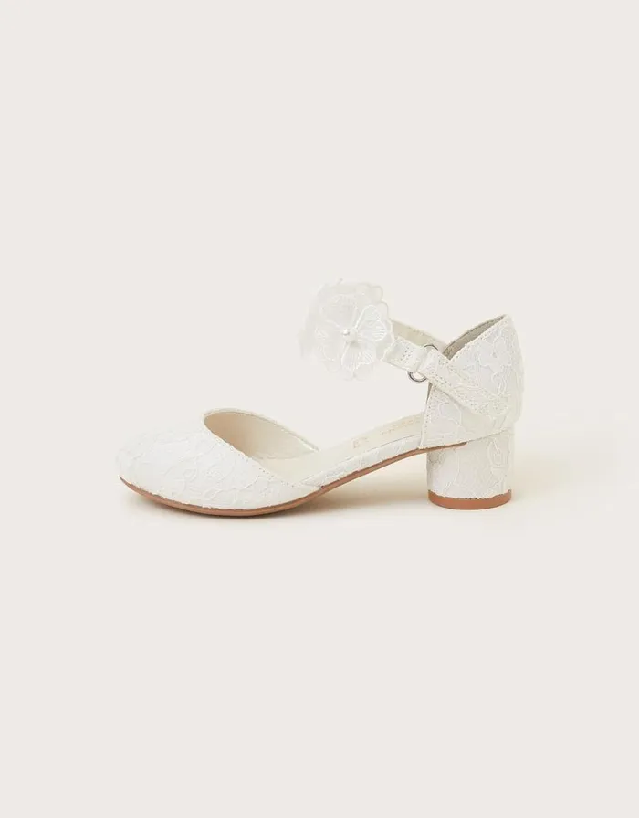 Monsoon Lace TwoPart Heels Ivory Children Partywear Monsoon Lace TwoPart Heels Ivory Children Partywear