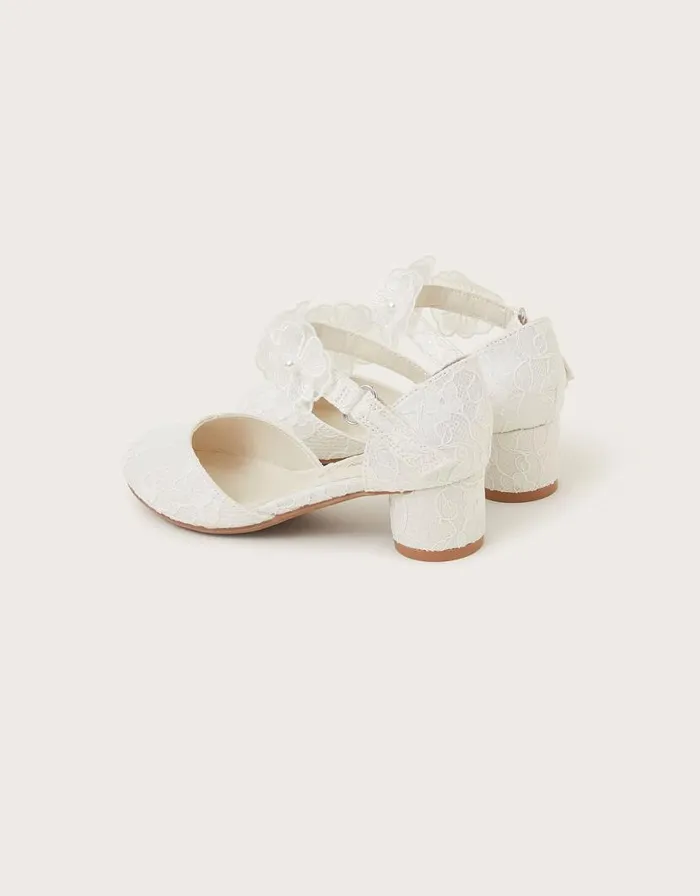 Monsoon Lace TwoPart Heels Ivory Children Partywear Monsoon Lace TwoPart Heels Ivory Children Partywear