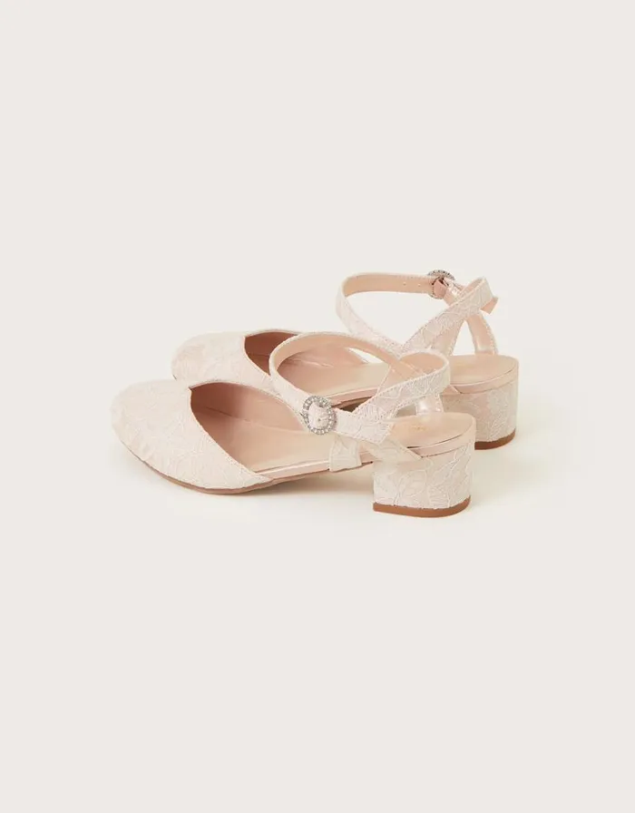 Monsoon Lace TwoPart Heels Pink Children Partywear Monsoon Lace TwoPart Heels Pink Children Partywear
