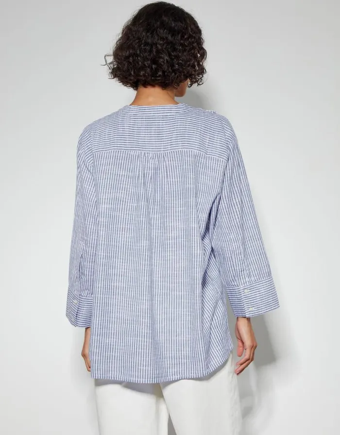Monsoon Laura Ruffle Blouse Blue Women Casualwear