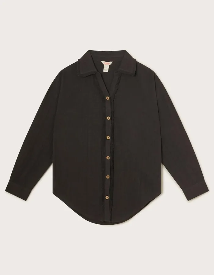 Monsoon Long Sleeve Beach Shirt Black Children Beachwear and Swimwear