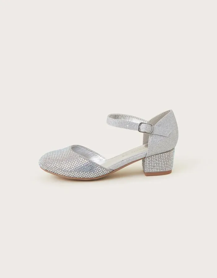 Monsoon Lucy Super Dazzle TwoPart Heels Silver Children Partywear Monsoon Lucy Super Dazzle TwoPart Heels Silver Children Partywear