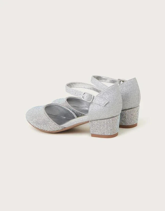 Monsoon Lucy Super Dazzle TwoPart Heels Silver Children Partywear Monsoon Lucy Super Dazzle TwoPart Heels Silver Children Partywear