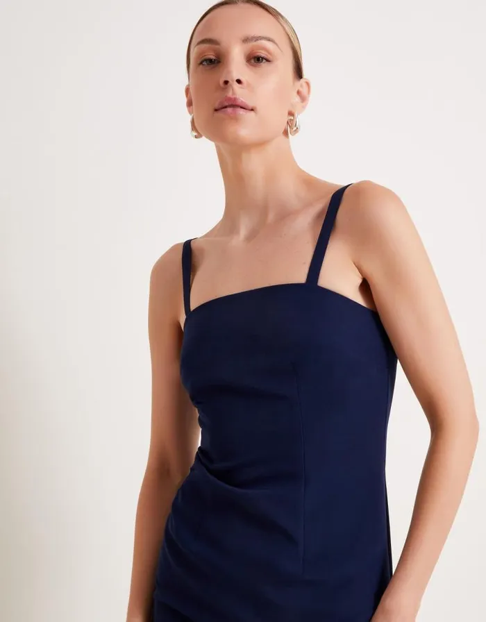 Monsoon Maya Lace Dress Blue Women Midi Dresses Monsoon Maya Lace Dress Blue Women Midi Dresses