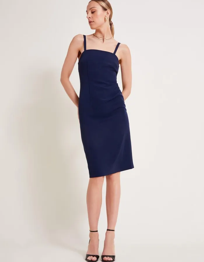 Monsoon Maya Lace Dress Blue Women Midi Dresses Monsoon Maya Lace Dress Blue Women Midi Dresses