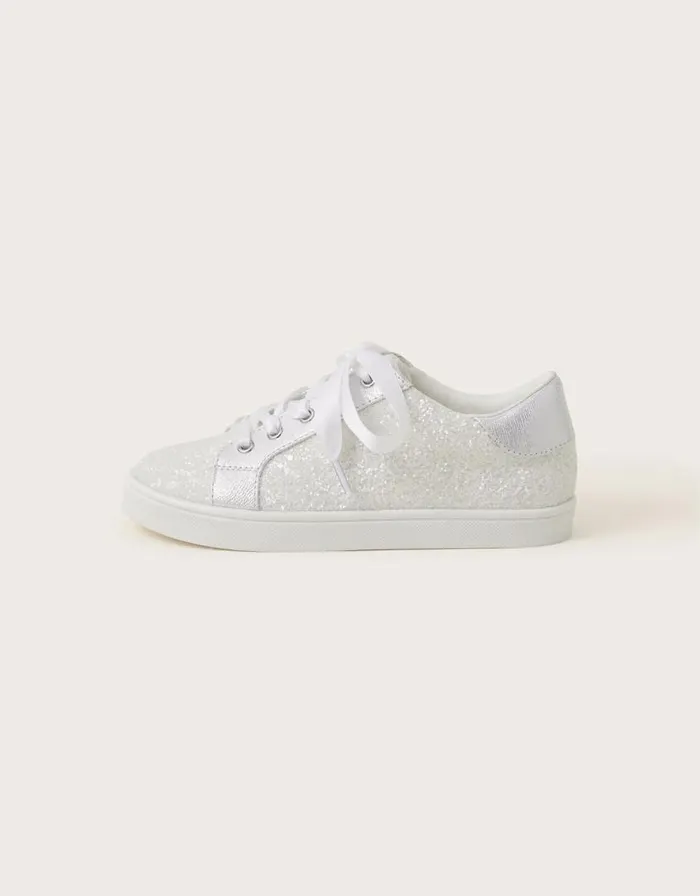 Monsoon Metallic Glitter Trainers Ivory Children Girls039 Shoes and Sandals Monsoon Metallic Glitter Trainers Ivory Children Girls039 Shoes and Sandals