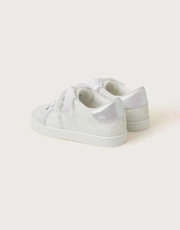 Monsoon Metallic Glitter Trainers Ivory Children Girls039 Shoes and Sandals Monsoon Metallic Glitter Trainers Ivory Children Girls039 Shoes and Sandals