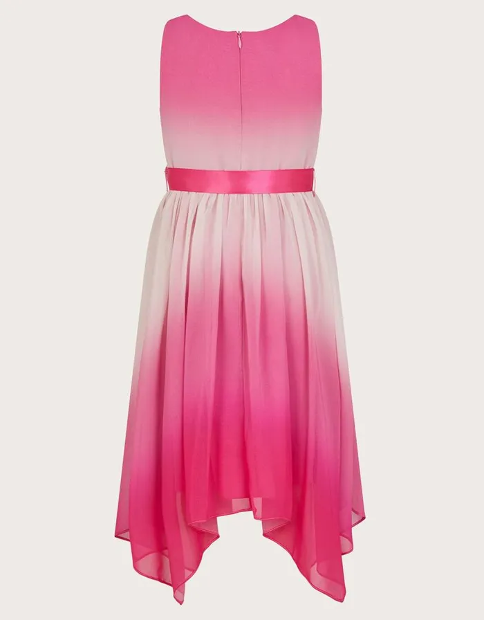 Monsoon Ola Ombre Chiffon Dress Pink Children Dresses Monsoon Ola Ombre Chiffon Dress Pink Children Dresses