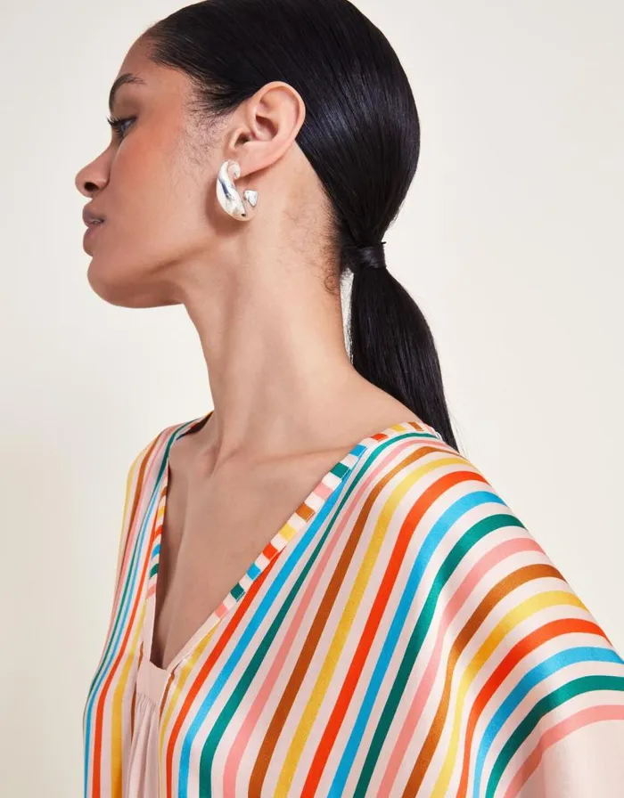 Monsoon Opal Stripe Kaftan White Women Beachwear and Swimwear Monsoon Opal Stripe Kaftan White Women Beachwear and Swimwear