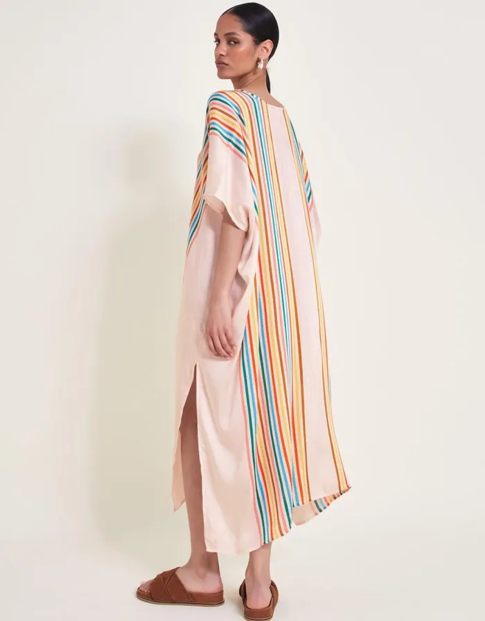 Monsoon Opal Stripe Kaftan White Women Beachwear and Swimwear Monsoon Opal Stripe Kaftan White Women Beachwear and Swimwear
