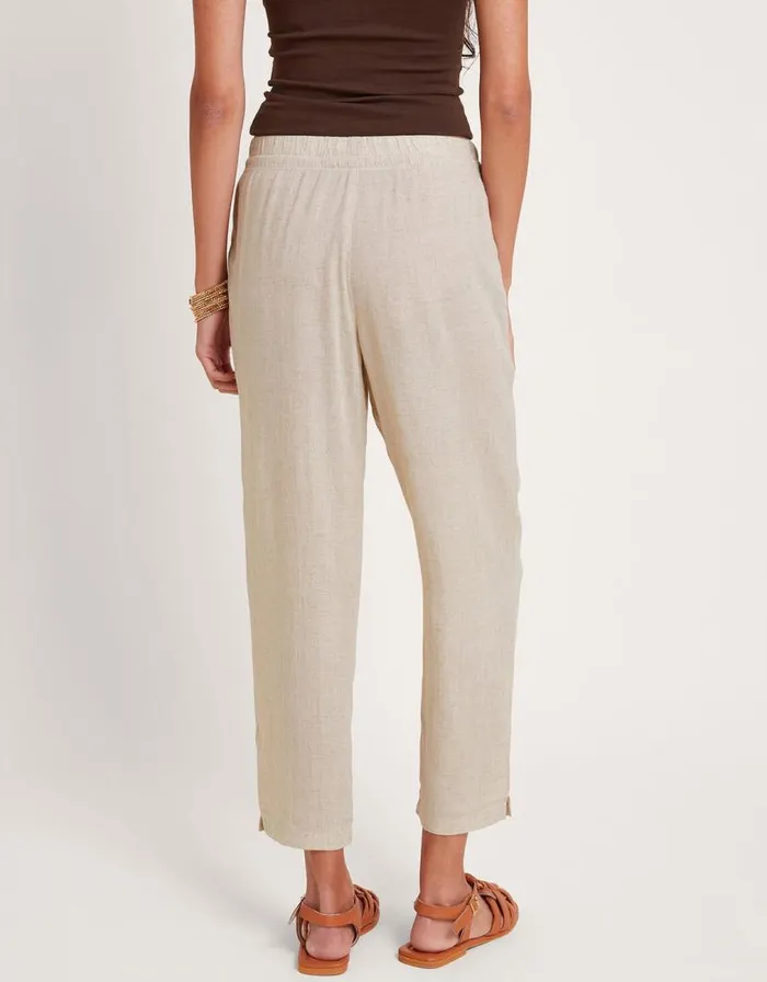 Monsoon Penina Crop Trousers Natural Women Beachwear and Swimwear Monsoon Penina Crop Trousers Natural Women Beachwear and Swimwear
