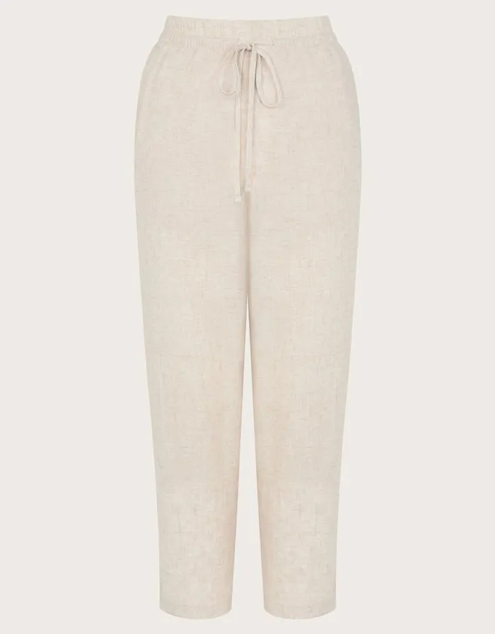 Monsoon Penina Crop Trousers Natural Women Beachwear and Swimwear Monsoon Penina Crop Trousers Natural Women Beachwear and Swimwear