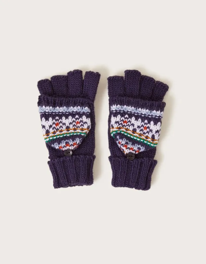 Monsoon Ronnie Stripe Capped Gloves Multi Children Hats and Sunglasses