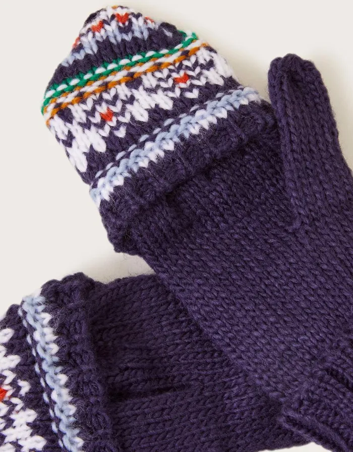 Monsoon Ronnie Stripe Capped Gloves Multi Children Hats and Sunglasses Monsoon Ronnie Stripe Capped Gloves Multi Children Hats and Sunglasses