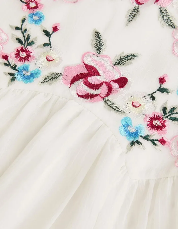 Monsoon Rose Hanky Hem Dress Ivory Children Dresses Monsoon Rose Hanky Hem Dress Ivory Children Dresses