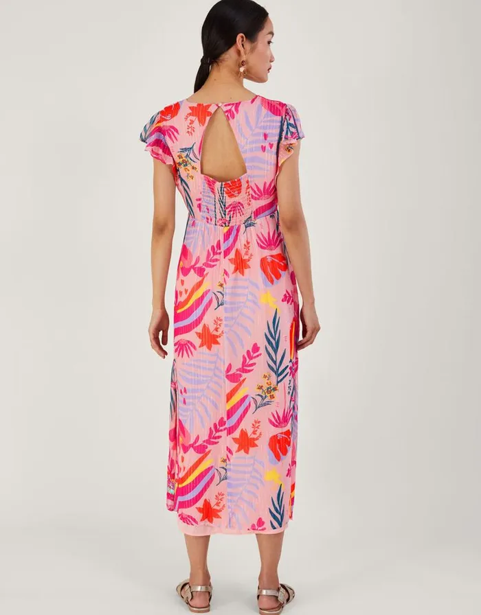 Monsoon Sienna Embellished Metallic Dress Pink Women Occasionwear Monsoon Sienna Embellished Metallic Dress Pink Women Occasionwear