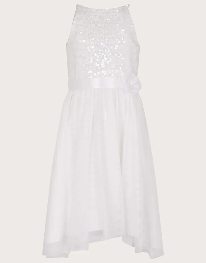 Monsoon Sleeveless Sequin Tulle Dress Ivory Children Dresses Monsoon Sleeveless Sequin Tulle Dress Ivory Children Dresses