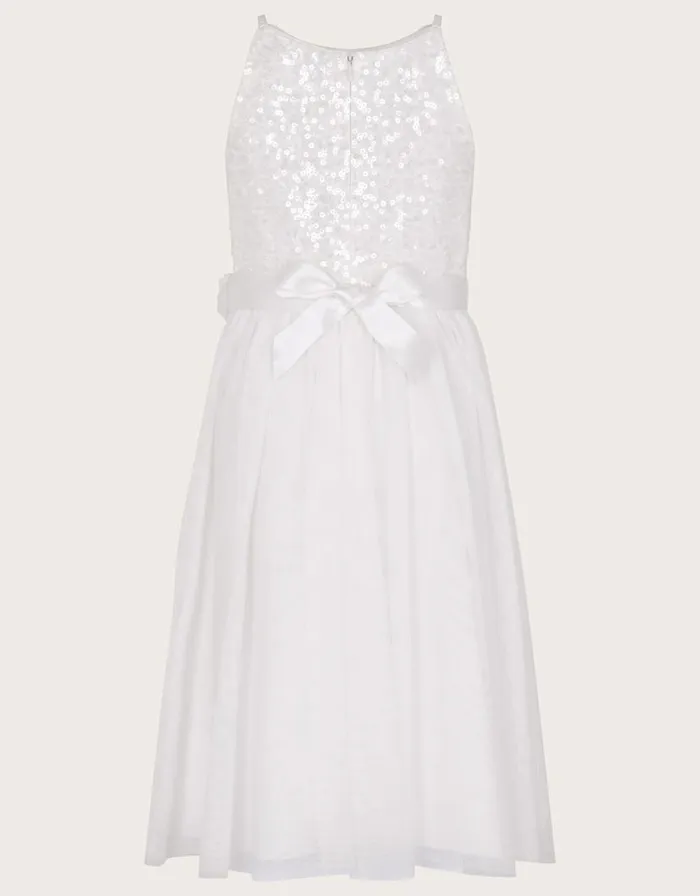 Monsoon Sleeveless Sequin Tulle Dress Ivory Children Dresses Monsoon Sleeveless Sequin Tulle Dress Ivory Children Dresses