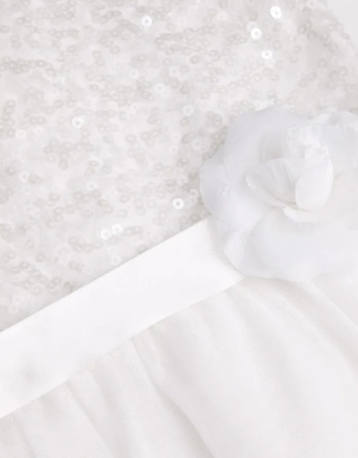 Monsoon Sleeveless Sequin Tulle Dress Ivory Children Dresses Monsoon Sleeveless Sequin Tulle Dress Ivory Children Dresses