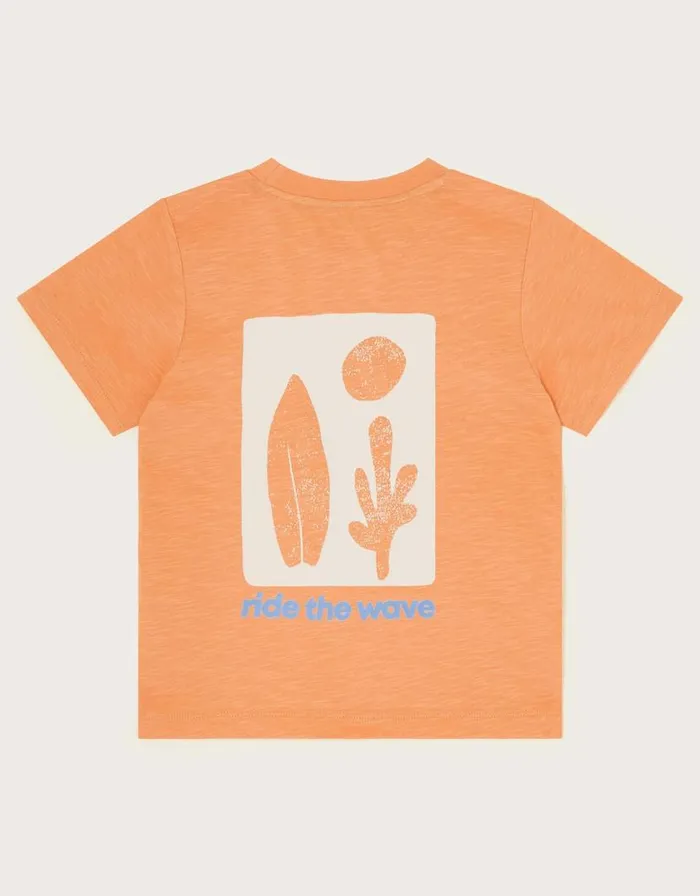 Monsoon Surf Print TShirt Orange Children Casualwear Collection