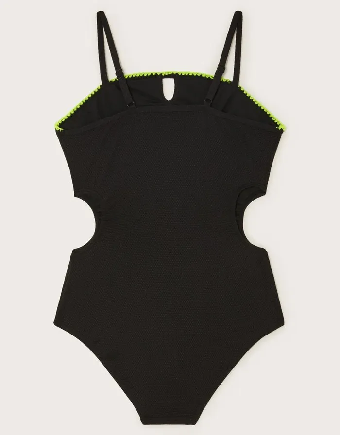 Monsoon Texture Swimsuit Black Children Beachwear and Swimwear Monsoon Texture Swimsuit Black Children Beachwear and Swimwear