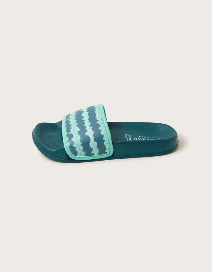 Monsoon Tie Dye Sliders Green Children Boys039 Shoes and Sandals Monsoon Tie Dye Sliders Green Children Boys039 Shoes and Sandals