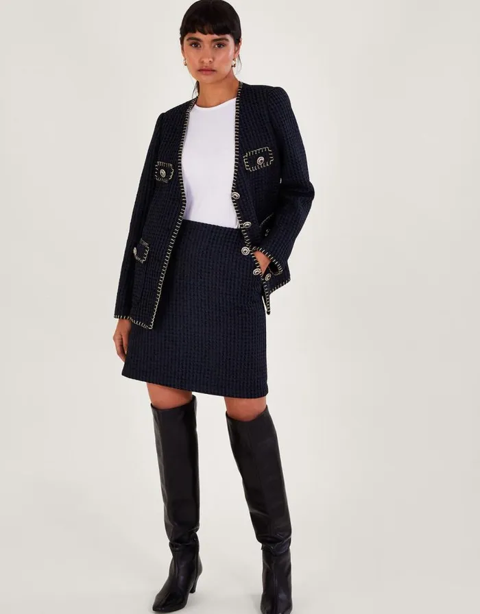 Monsoon Tilly Tweed Short Skirt Black Women Skirts Monsoon Tilly Tweed Short Skirt Black Women Skirts