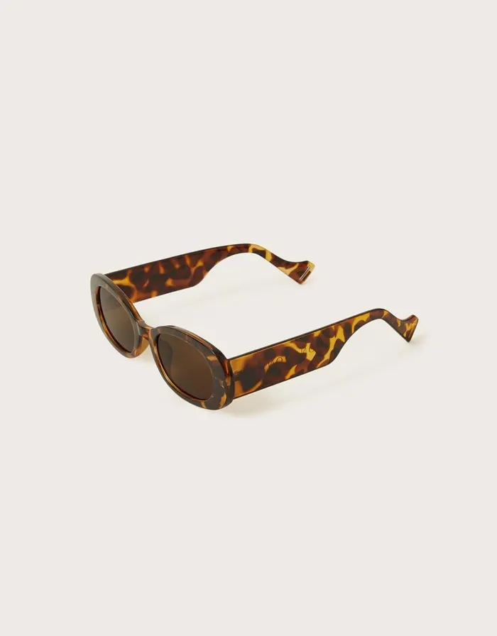Monsoon Tortoiseshell Print Chunky Rectangle Sunglasses Women Sunglasses