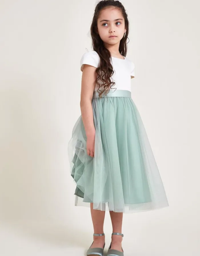 Monsoon Tulle Bridesmaid Dress Green Children Dresses