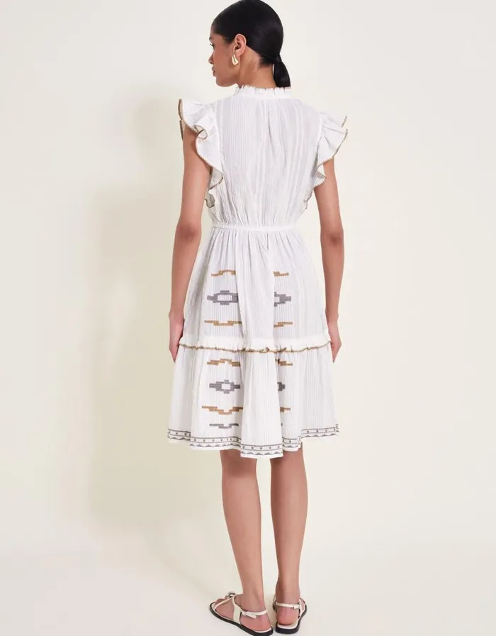Monsoon Ula Embroidered Dress Ivory Women Beachwear and Swimwear Monsoon Ula Embroidered Dress Ivory Women Beachwear and Swimwear