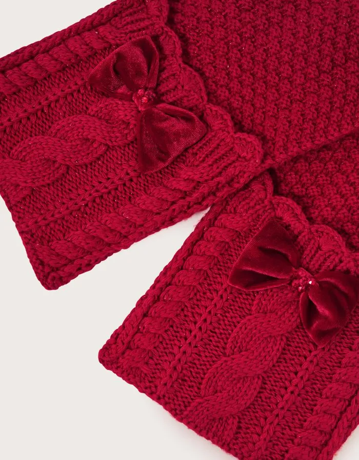 Monsoon Velvet Bow Scarf Children Hats and Sunglasses Monsoon Velvet Bow Scarf Children Hats and Sunglasses
