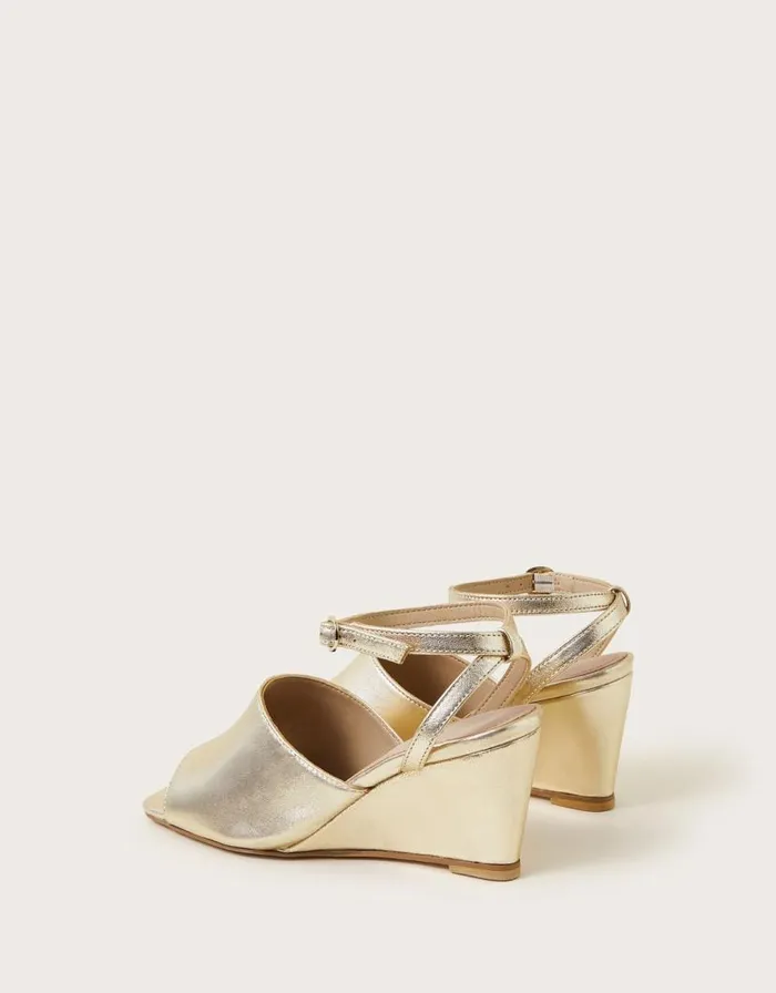 Monsoon Wedge Sandals Gold Women Sandals Monsoon Wedge Sandals Gold Women Sandals