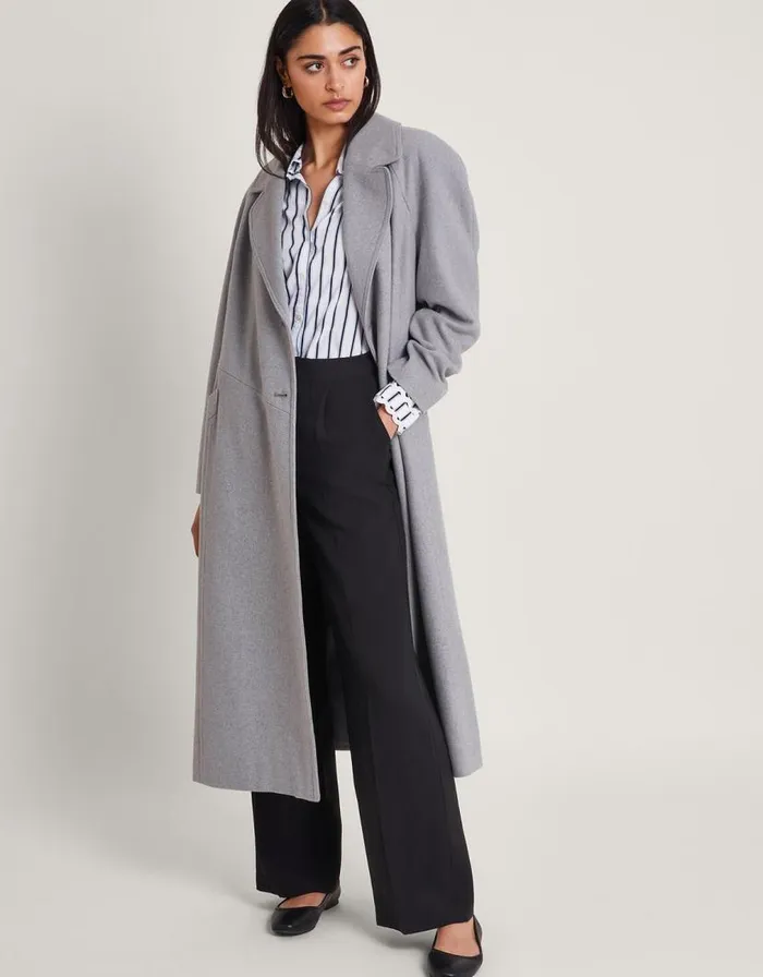 Monsoon Wila Wide Leg Trousers Black Women Trousers and Jeans