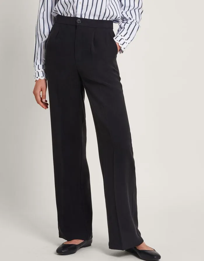 Monsoon Wila Wide Leg Trousers Black Women Trousers and Jeans Monsoon Wila Wide Leg Trousers Black Women Trousers and Jeans